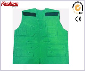 Mens work clothing hot design vest price,High quality polyester cotton fabric work vest