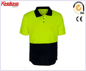 NEW HI VIZ SHORT SLEEVE T-SHIRT,HIGH VISIBILITY REFLECTIVE STRIPES SAFETY POLO SHIRT