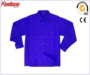 Navy color workwear uniforms shirts and pants,Fireproof mens working clothes china manufacturer
