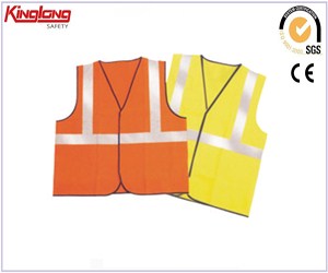 New arrival fluo yellow reflective tapes vest, traffic police mens safety vest