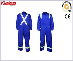 Teacht nua sleeves fada machnamhach coverall, waist leaisteach coitianta coverall gorm