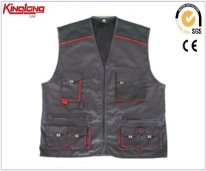 New fashionable high quality multi pockets vest, functional and practical sleeveless vest