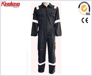 New look multi pockets gray work coveralls,China manufacturer high quality mens coverall