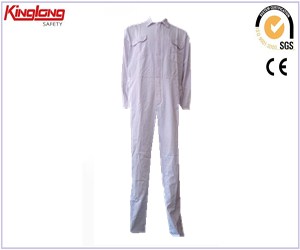 New style high quality fashionable coverall, 65%poly35%cotton fabric white coverall