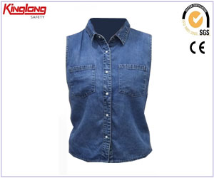 New style men's denim vest supplier,China garments manufacturer Jeans vest