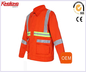 OEM-oranssi Hi Vis -heijastava kaivoshitsaajan univormu, heijastava puhdistustyötakki