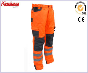 Orange Light Hi-Vis Pants,Safety Reflective Road Workwear Pants