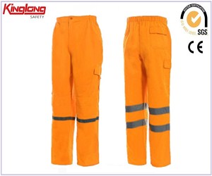 Orange colorful mens working hi vis clothing,Workwear pants high quality china manufacturer