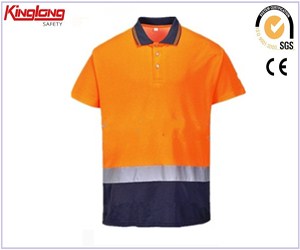 Orange chaitheamh samhradh shirt Hi visbility polo, léinte hivi díol stíl te ar díol