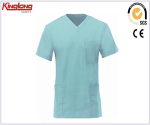 Poly puuvilla sairaala univormut hoitotyön scrubs, Unisex miesten naisten sairaanhoitaja yhtenäisen hinnan