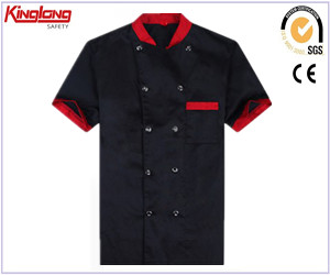 chinaworkwearsupplier-Polycotton Chef Coat Restaurant Uniforme Chef Coat Manga Curta Restaurante Uniforme Chef Coat