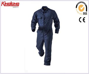 Popular design mens working safety coverall, long sleeves chest pockets coverall
