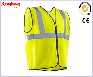 Estilo popular de la cinta reflectante amarillo chaleco de trabajo, alta calidad mens workwear chaleco precio