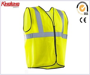 Popular style yellow reflective tape working vest,High quality mens workwear waistcoat price