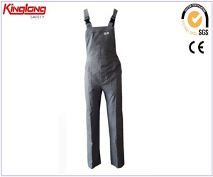 Popular type big logo printed working bib overalls,Cotton fabric bib pants price