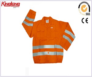 Refelctive tapes high visibility orange shirt, 65%polyester35%cotton fabric new fashion shirt