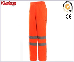 Reflexní kalhoty Čína dodavatele, Orange Bezpečnostní vysokou viditelností kalhoty