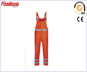 SGS certified high quality red workwear bibpants