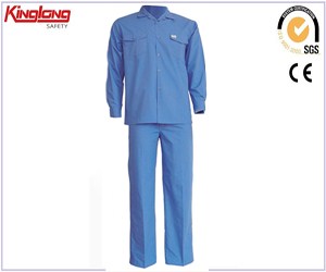 2016 new arrival odzież robocza bezpieczeństwa trwałe i funkcjonalne garnitury, 65% poliester35% tkanina bawełniana niebieski garnitury dostawca Chiny