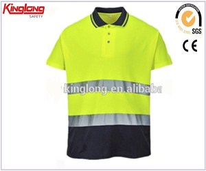 Preço de camisa polo masculina estilo quente de verão, camiseta de roupas de trabalho ao ar livre de alta visibilidade