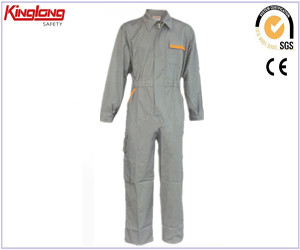 Clúdach Cotton Twill, Clúdach Cotton Twill CRUA, Clúdach Cotton Twill Durable, Grey Mens Durable Twill Cotton Coverall