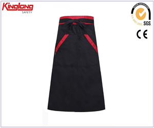 Twill Fabric Chef Apron with Contrast Colour Piping