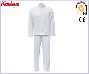 Branca cozinheiro Uniforme, algodão Classical Uniforme Chef