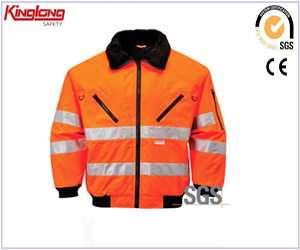 Whloesale Winter Parkar Jacket  Reflective Bomber Jacket for Safety Work