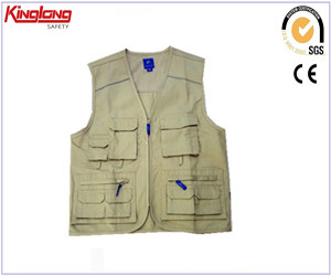 Wholesale work wear vest fishing vest good quality men's waistcoat