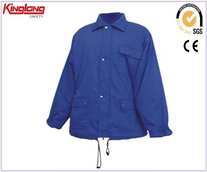 Zimní bunda modré teplé pracovní oděvy pro prodej, Vysoce kvalitní zimní pracovní oděvy bunda