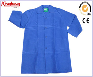 Plášť pracovní oděvy, nemocniční jednotné pracovní oblečení laboratorní plášť, módní modrá nemocnice jednotný pracovní oděvy laboratorní plášť