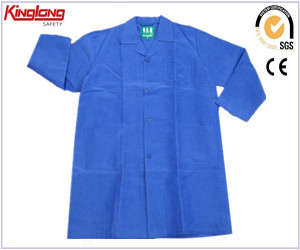 Bata de laboratorio de ropa de trabajo, bata de laboratorio de ropa de trabajo de uniforme de hospital, bata de laboratorio de ropa de trabajo de uniforme de hospital azul de moda