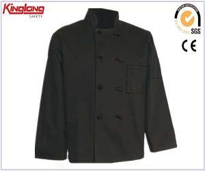 chinaworkwearsupplier- طاه القطن طبخ موحدة بالجملة ، مزدوج الصدر معطف الشيف مباشرة المصنع