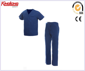 men safety clothing workwear  2 pcs shirt and pant hospital  scrubs uniform