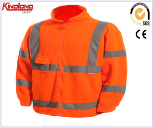 men safety workwear clothing work jackets fleece jackets with reflective tape