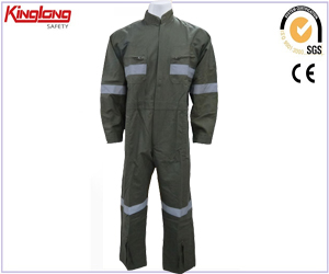 men safety workwear poly &cotton clothing poplin fabric coveralls with reflective tape