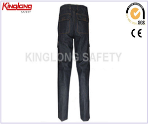 męskie jeansy cargo z bocznymi kieszeniami, spodnie robocze Washed Jeans Dickies