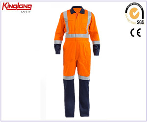 oranje veiligheidsoveralls, goedkope oranje veiligheidsoveralls voor werknemers, goed zichtbare goedkope oranje veiligheidsoveralls voor werknemers