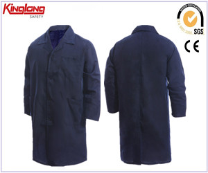 długi płaszcz dla pracowników magazynu granatowy długi płaszcz dla pracowników magazynu 100% bawełny długi płaszcz dla pracowników marynarki wojennej
