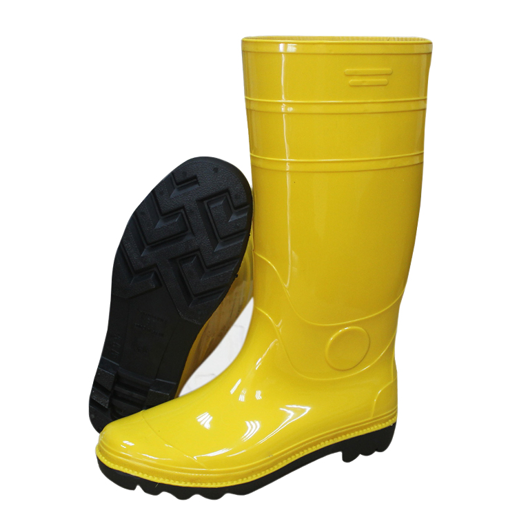 103Y yellow non safety oil resistant pvc rain boots