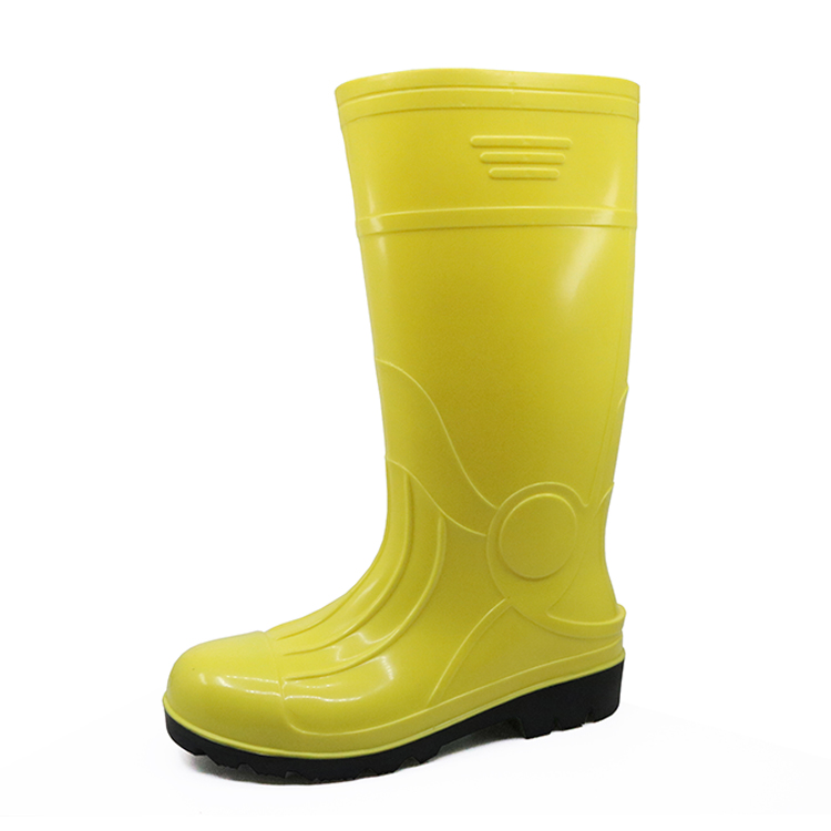 107-1黄油耐酸闪光pvc安全雨靴