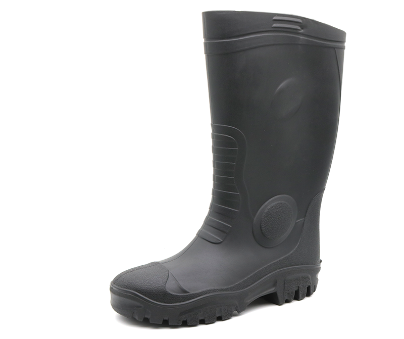 109 Anti slip oil acid alkali resistant waterproof pvc safety rain boots steel toe mid plate