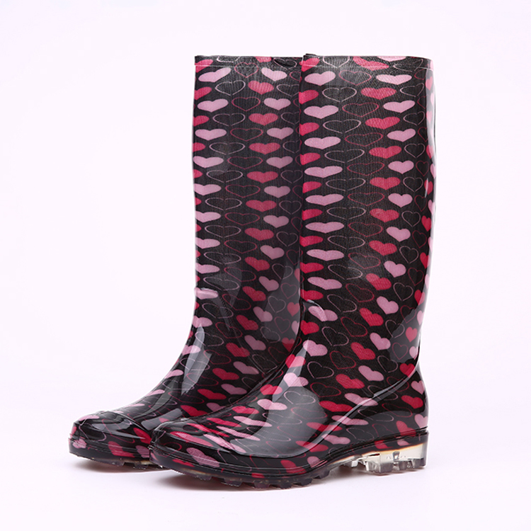 202-7 waterproof anti slip rain boots for lady
