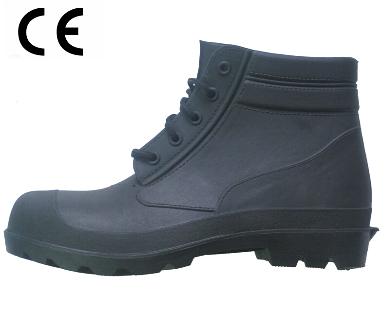 BBA black ankle pvc safety shoes with steel toe