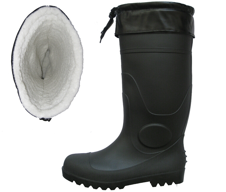 BBS-CF cotton warm lining winter pvc rain boots