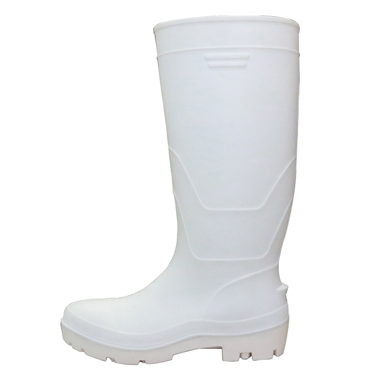 F35WW white food industry water proof steel toe pvc safety rain boots unisex