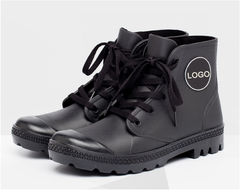 HFB-005 black men style fashion ankle rain boots shoes