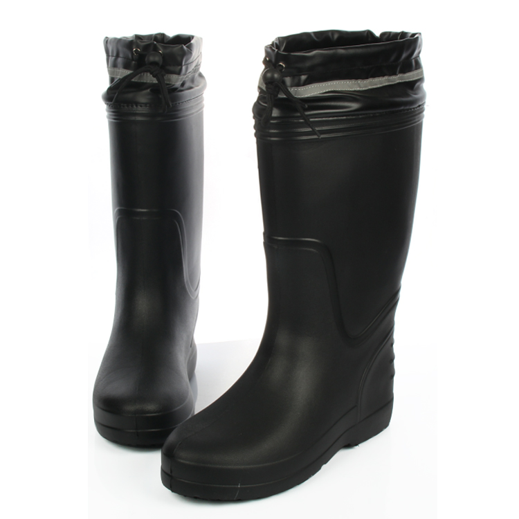 JW-310 Black anti slip non safety mens EVA rain boots for work