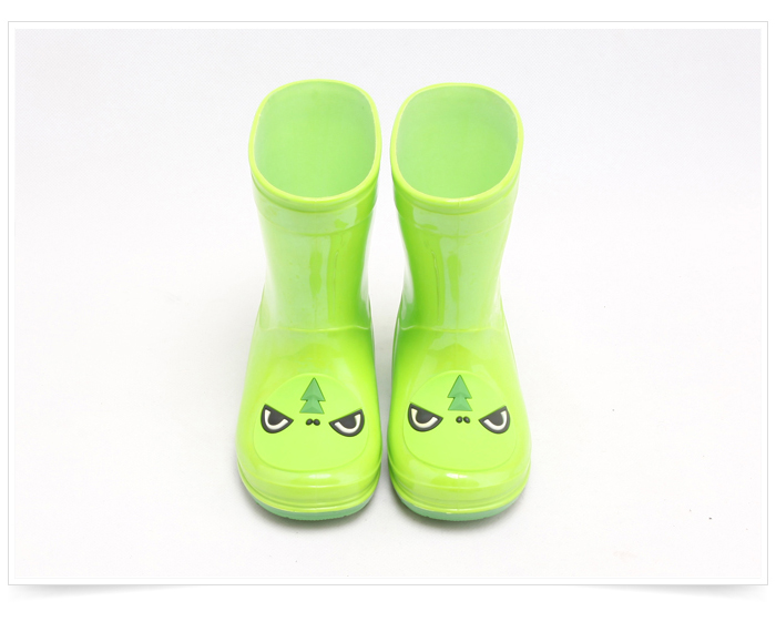 كرب-003 الأخضر أزياء كولوفول بك أحذية المطر للأطفال