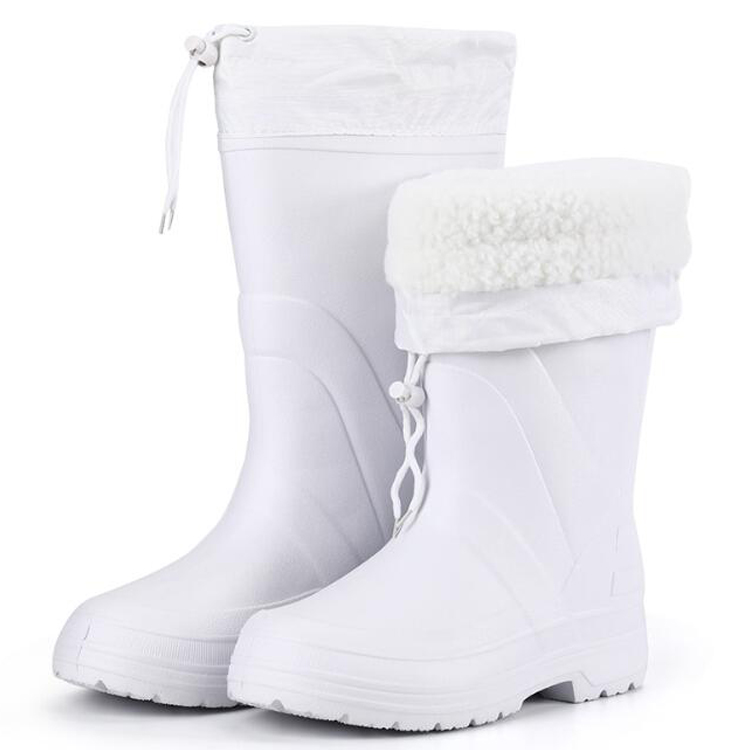 SQ-901 صناعة المواد الغذائية البيضاء تبقي الشتاء الدافئ إيفا أحذية العمل الرجال